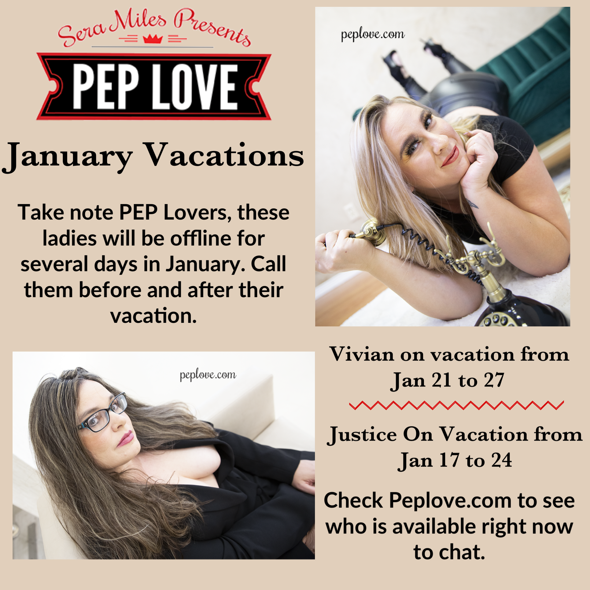 January PEP Pleasure Planner Post